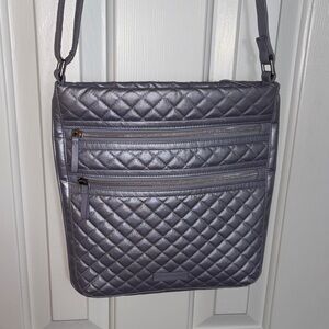Vera Bradley Quilted Lavender Pearl Shoulder Bag